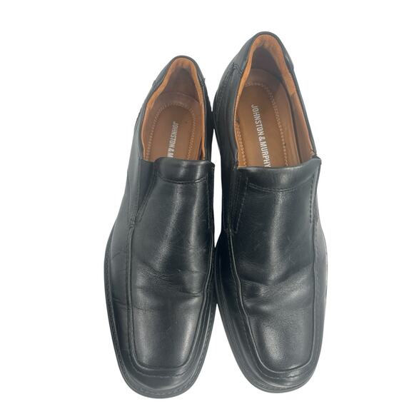 Johnston And Murphy Black Leather Pull On Dress Shoe Men’s 8M